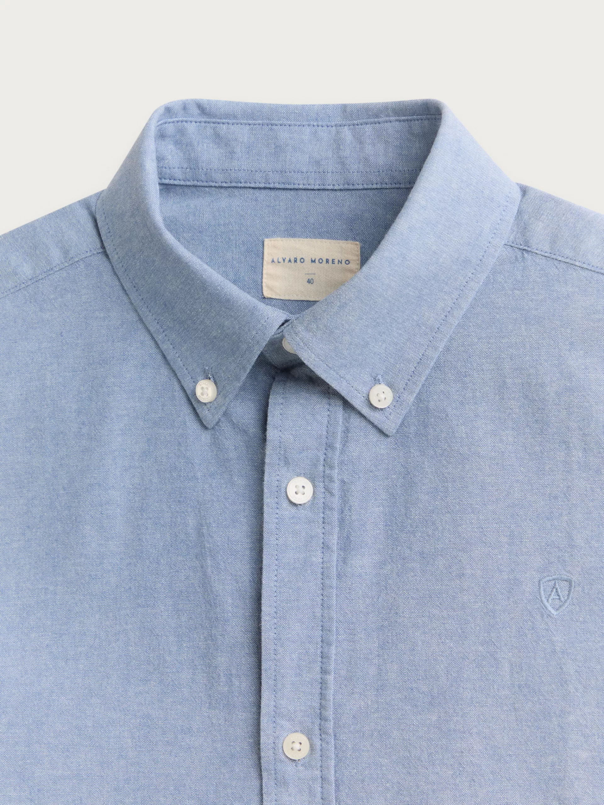 camisa_oxford_chambray_azul_7.webp Sale Alvaro Moreno CAMISA OXFORD CHAMBRAY Azul